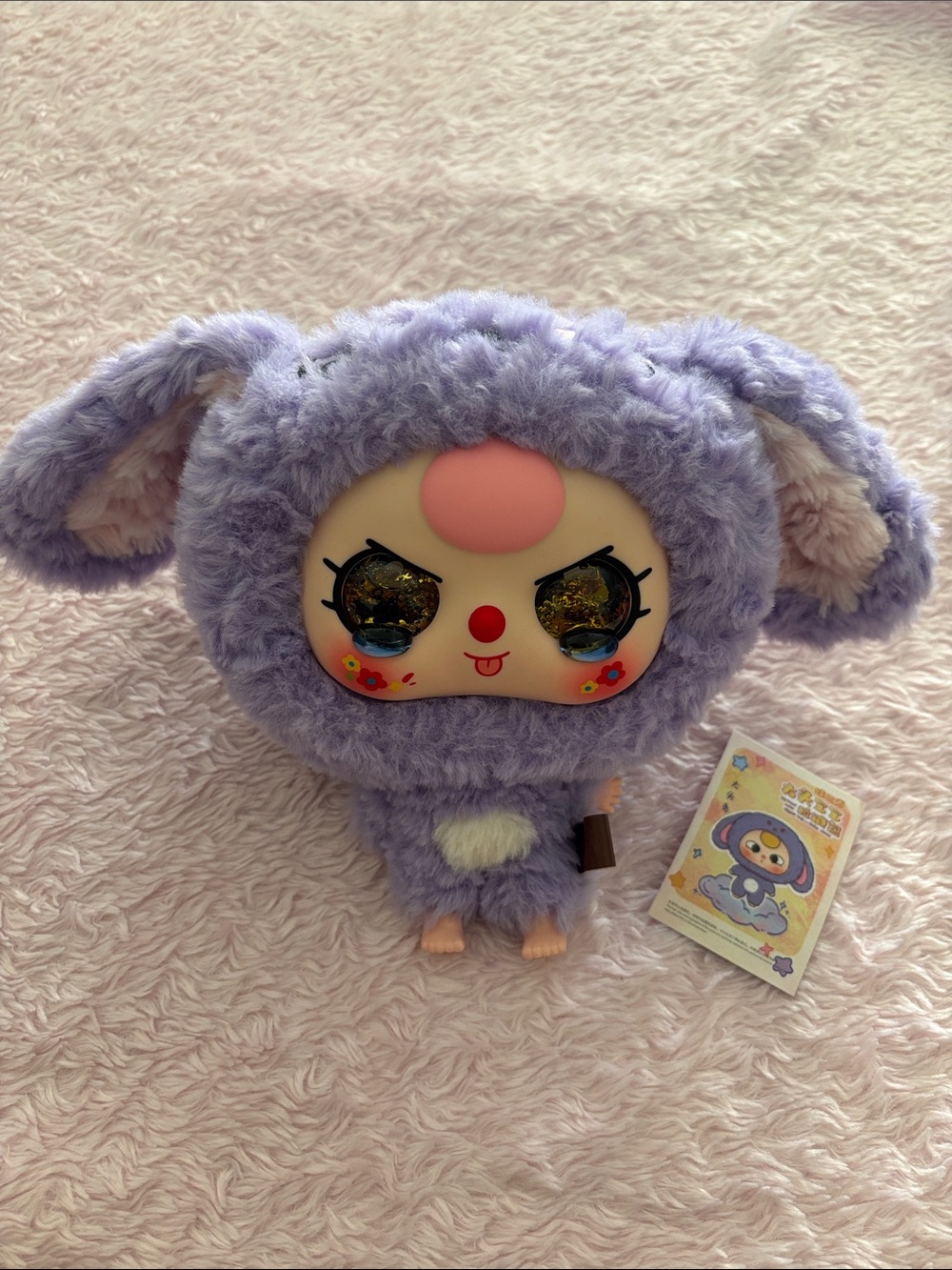Baby Three Big Head Baby Zipper Bag Confirmed Blind Box- Purple